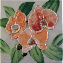 Fabresa Orquideas Placa Decor Naranja