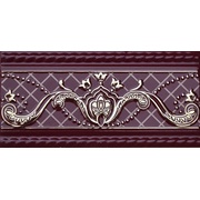 Бордюр Fabresa Paisley Border Rojo Burdeos