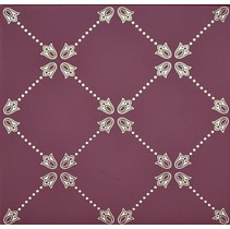 Fabresa Paisley Net Decor Rojo Burdeos