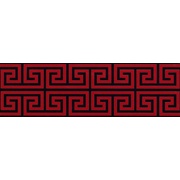 Бордюр Fap Ceramiche Infinita Greca Nera/Rosso RT