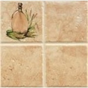 Декор Golden Tile Анастасия Бутылка Темно-бежевый