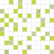 Мозаика Halcon Ceramicas Anabella Organza Mosaico Diamante-Blanco-Pistacho