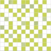 Halcon Ceramicas Anabella Organza Mosaico Diamante Contin Pistacho