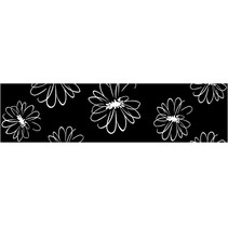 Halcon Ceramicas Blancos Flor Cenefa Negro