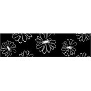 Бордюр Halcon Ceramicas Blancos Flor Cenefa Negro
