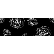 Бордюр Halcon Ceramicas Blancos Roses Cenefa Negro