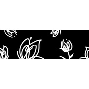 Бордюр Halcon Ceramicas Blancos Tulipan Cenefa Negro