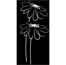 Halcon Ceramicas Blancos Decor Flor Noir