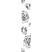 Бордюр Halcon Ceramicas Blancos Roses Listello Blanco