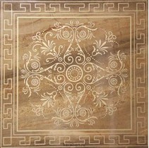 Halcon Ceramicas Botticino Crema Marron Roseton Paradiso