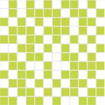 Halcon Ceramicas Diamante Mosaico Organza Blanco-Pistacho