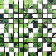 Мозаика Infinity Ceramic Tiles Lotus Mosaico Blanco-Verde