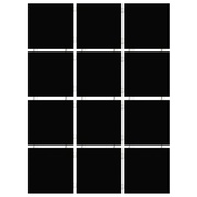 Настенная плитка Kerama Marazzi Британия 1149 Конфетти черный блестящий, полотно 30х40 из 12 частей 9,9х9,9 Глянцевая