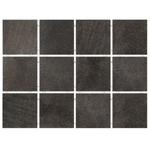Kerama Marazzi Караоке 1222 черный, полотно 30х40 из 12 частей 9,9х9,9 Матовая