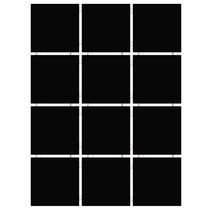 Kerama Marazzi Конфетти 1149 Черный Блестящий, Полотно 30х40 из 12 частей 9,9х9,9 Глянцевая