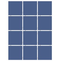 Kerama Marazzi Конфетти 1234 синий блестящий, полотно 30х40 из 12 частей 9,9х9,9 Глянцевая