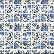 Декор Kerama Marazzi Мотив DT19 Мотив синий Глянцевая