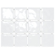 Настенная плитка Kerama Marazzi Сезоны 1236 Бриз Белый, Полотно 30х40 из 12 частей 9,9х9,9 Глянцевая