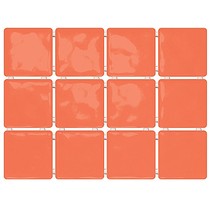 Kerama Marazzi Сезоны 1240 Сезоны оранжевый, полотно 30х40 из 12 частей 9,9х9,9 Глянцевая