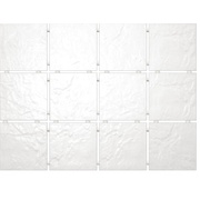 Настенная плитка Kerama Marazzi Юката 1140 Белый, Полотно 30х40 из 12 частей 9,9х9,9 Матовая