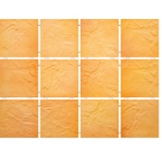 Настенная плитка Kerama Marazzi Юката 1145 Оранжевый, Полотно 30х40 из 12 частей 9,9х9,9 Матовая