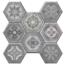 Kerlife ceramicas Hexagonal Pav. Asland Gris