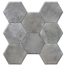 Kerlife ceramicas Hexagonal Pav. Cement Gris