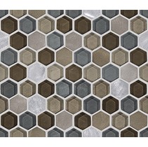L`antic colonial Mosaics Collection L241711091 Fusion Hexagon Caramel Mix