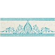 Бордюр Lasselsberger (LB-Ceramics) Анастасия орнамент бело-голубой 1501-0088