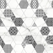 Напольная плитка Lasselsberger (LB-Ceramics) Каррарский Мрамор Каррарский Мрамор Керамогранит гексагон 6046-0180 45х45