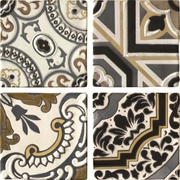 Декор Latina ceramica Arezzo Oro Conjunto Комплект декоров из 4 плиток 2