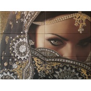 Панно Latina ceramica Yasmin Mural Yasmin Negro ( из 6 пл.)