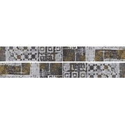 Декор Leonardo Word Up Nero Listello Patchwork Mix