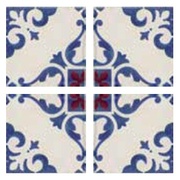 Декор Marca Corona Jolie 8330 Blanc Bleu Trama (Комп/4шт)