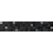Бордюр Metropol Ceramica Cirrus Tabica Chess Negro