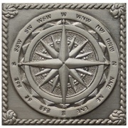 Декор Moneli Decor Декоративные вставки (латунь) Windrose Satined silver (серебро сатинированная)