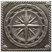Декор Moneli Decor Декоративные вставки (латунь) Windrose Satined black silver (серебро окисленное)