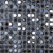 Мозаика Vidrepur Aura Black Черный (на сетке)
