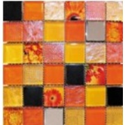 Мозаика Мозаика Китайская Flowers Orange (стекло, металл)