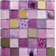 Мозаика Мозаика Китайская Flowers Lilac (стекло, металл)
