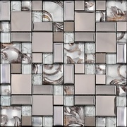 Мозаика Мозаика Китайская мозаика AE 36 (23*23+23*48+ 48*48*6) серебристый глянц.