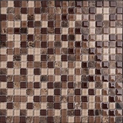 Мозаика Мозаика Китайская мозаика KS 80 (1,5*1,5*0,4) тёмно-беж. мрамор-стекло