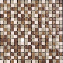 Мозаика Китайская мозаика KS 81 (1,5*1,5*0,4) светло-беж. мрамор-стекло