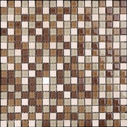 Мозаика Мозаика Китайская мозаика KS 81 (1,5*1,5*0,4) светло-беж. мрамор-стекло