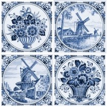 Нефрит Акварель Фландрия Голубой 2