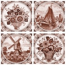 Нефрит Акварель Фландрия Коричневый 1