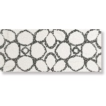 Novabell Absolute Carrara/Nero Mar Fascia Fiore Mosaico Statuario