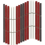 Декор Novabell Charme Chw 895 Modula Onda Bianco Smoke Bordeaux