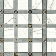 Мозаика Novabell Imperial Cassettone Statuario/Grigio Imperiale Lap.