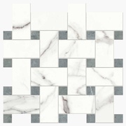 Мозаика Novabell Imperial Intreccio Statuario/Grigio Imperiale Silk